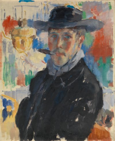 Selbstporträt mit Zigarre von Rik Wouters