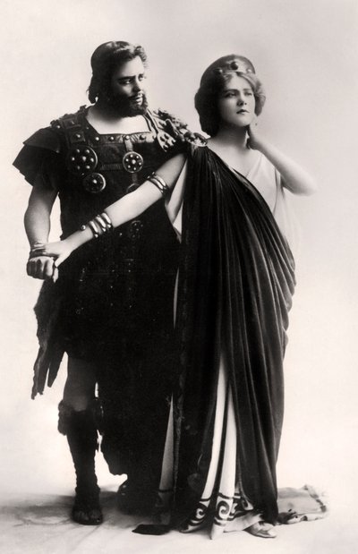 Oscar Asche und Lily Brayton in einer Szene aus The Virgin Goddess, frühes 20. Jahrhundert von Rita Martin