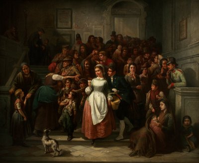 Nach der Lotterieziehung, 1859 von Ritter von Malheim Friedländer Friedrich