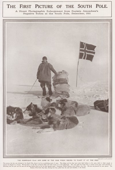 Das erste Bild des Südpols von Roald Engelbergt Gravning Amundsen