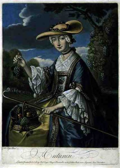 Herbst, graviert von C. Corbutt (Richard Purcell), veröffentlicht von Robert Sayer, ca. 1760 von Robert (after) Pyle