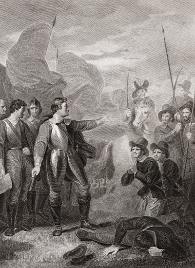 Oliver Cromwell unterdrückt die Burford-Meuterei. von Robert (after) Smirke