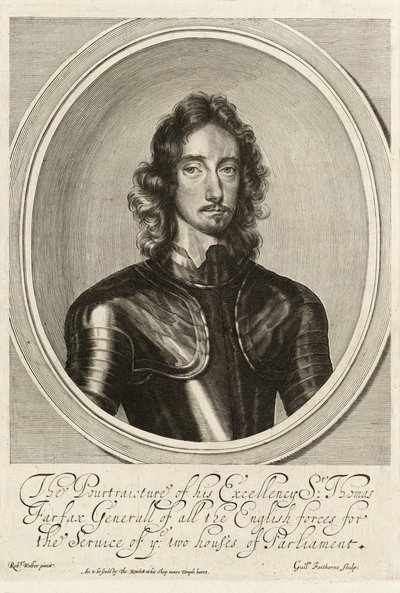 Sir Thomas Fairfax, um 1645 (Gravur) von Robert (after) Walker