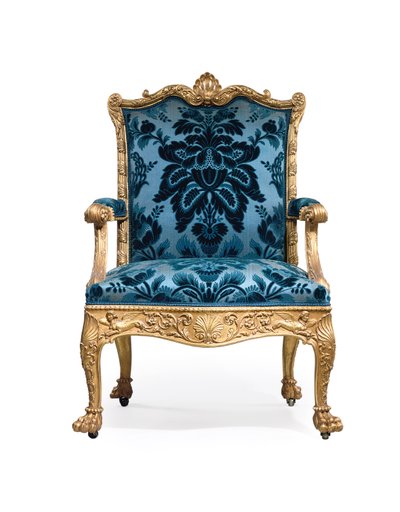 Ein Paar George III vergoldete Holzsessel von Robert Adam
