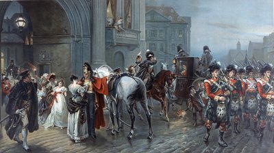Einberufen nach Waterloo, Brüssel, 1815, ca. 1898 von Robert Alexander Hillingford