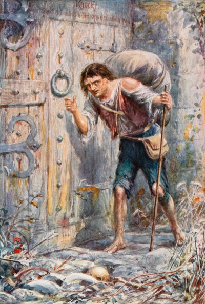 Christian erreicht das Wicket-Tor (Farblithografie) von Robert Ambrose (after) Dudley