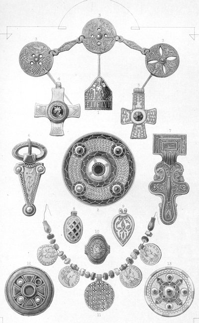 Angelsächsische Relikte. Persönliche Ornamente aus Gold und Bronze, 1886 von Robert Anderson