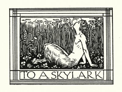 Shelley: An eine Lerche (Lithografie) von Robert Anning Bell