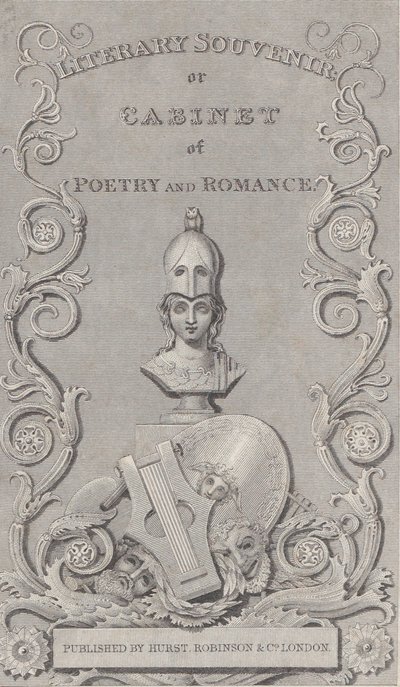 Handelskarte für literarisches Souvenir, 19. Jahrhundert von Robert Baker