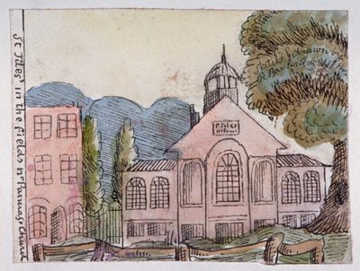 Kirche St. Giles in the Fields, St. Pancras, London, 1814 von Robert Banks