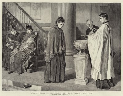 Eine Taufe in der Kapelle des Findelhauses von Robert Barnes