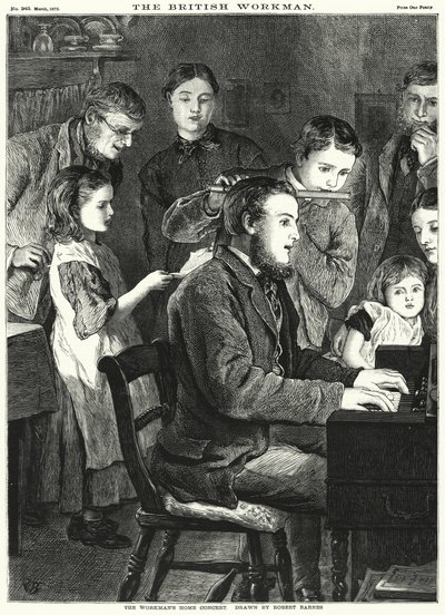 Das Heim des Arbeiters Konzert (Stich) von Robert Barnes