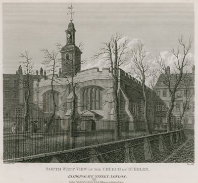 Kirche St. Helen, Bishopsgate Street, London von Robert Blemell Schnebbelie