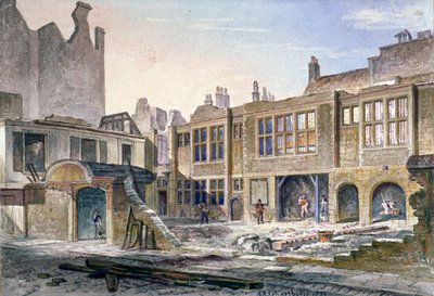 Ansicht des Abrisses von Winchester Place, London, 1839 von Robert Blemmell Schnebbelie