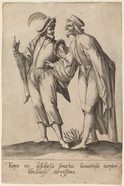 Turpis res desidiosa senectus... von Robert Boissard after Jean Jacques Boissard