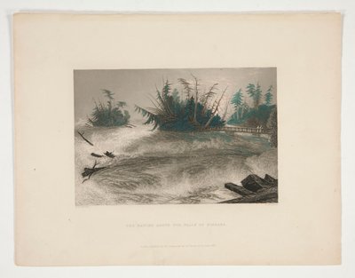 Die Stromschnellen oberhalb der Niagarafälle, Illustration für Nathaniel Parker Willis von Robert Brandard
