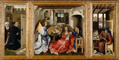 Die Verkündigung Mérode-Triptychon, ca. 1428-1432 von Robert Campin