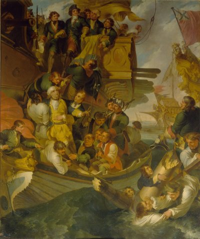 Die Gefangennahme von Admiral Nils Ehrenskiöld in der Schlacht von Gangut, Mitte des 18. Jahrhunderts von Robert Carr Porter
