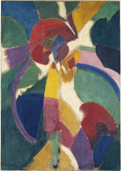 Frau mit Sonnenschirm, 1913 von Robert Delaunay