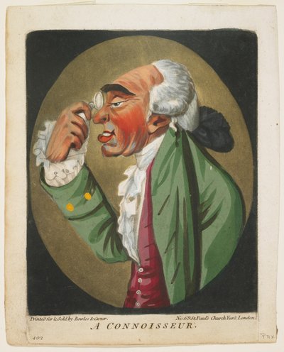 Ein Kenner, aus Ein Buch der Köpfe, 1795 von Robert Dighton