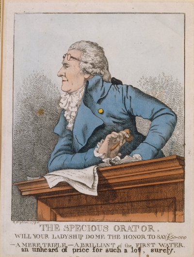 Ein scheinbarer Redner, James Christie von Robert Dighton