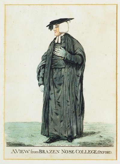 Blick vom Brazen Nose College, Oxford von Robert Dighton