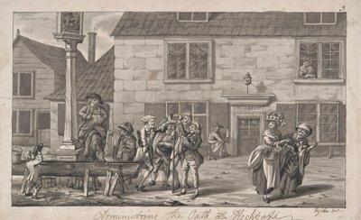 Ablegen des Eides in Highgate von Robert Dighton