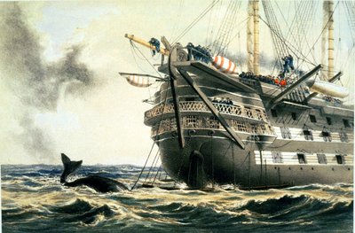 HMS Agamemnon verlegt das ursprüngliche Atlantikkabel, aus 