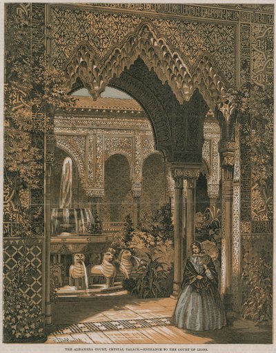 Der Alhambra-Hof, Kristallpalast; Eingang zum Löwenhof von Robert Dudley