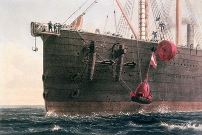 Das Verlegen des transatlantischen Telegrafenkabels, 8. August 1866 von Robert Dudley