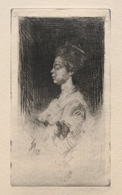 Profilkopf eines japanischen Mädchens, 1879 von Robert Frederick Blum