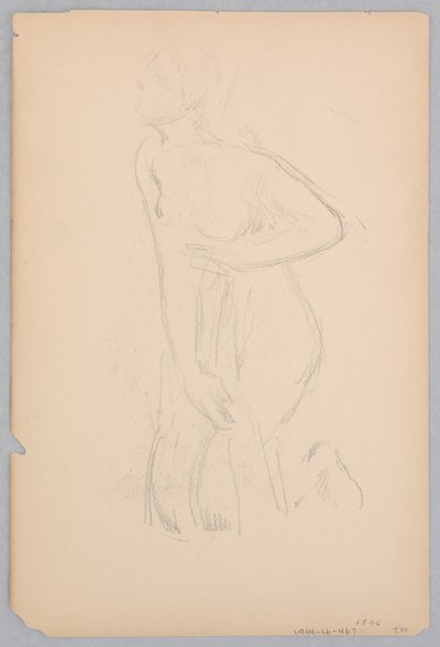 Studie für eine kniende Frau, „Weinfest“, Mendelssohn Glee Club, New York von Robert Frederick Blum