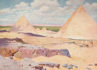 Die Pyramiden von Gizeh aus der Wüste, ca. 1880, 1904 von Robert George Talbot Kelly