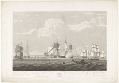 Abfahrt von zwölf niederländischen Handelsschiffen aus dem Hafen von Portsmouth, 1833 von Robert Havell (II)