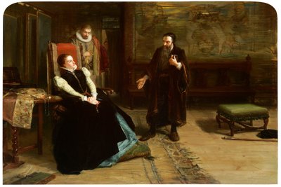 Die Konferenz zwischen Maria Stuart und John Knox im Holyrood Palace von Robert Herdman