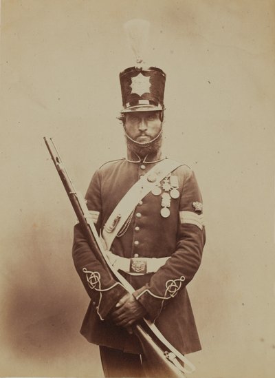 Farbsergeant John Paul, Royal Sappers and Miners, 1856 von Robert Howlett