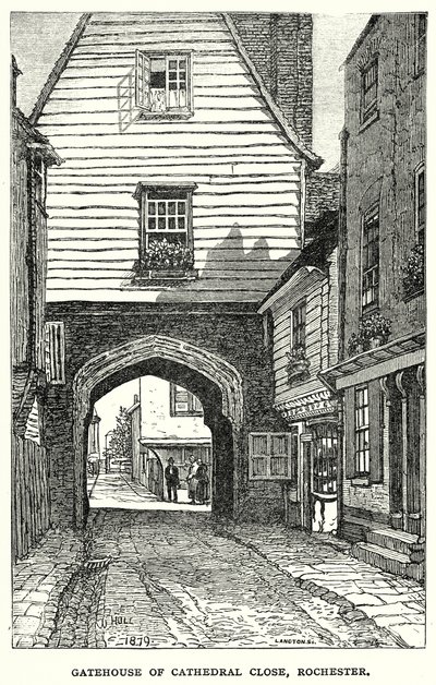 Torhaus der Kathedrale Close, Rochester von Robert Langton