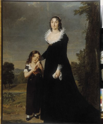 Porträt einer Mutter mit ihrem Sohn von Robert Lefevre