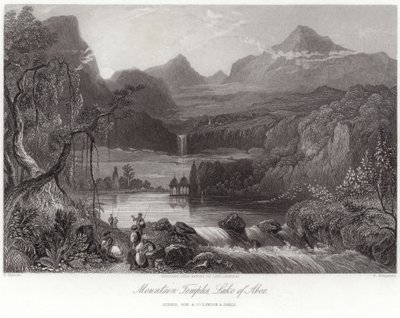 Bergtempel am See von Aboo von Robert Melville Grindlay