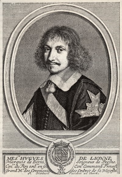 Hugues de Lionne (1611-1671), Marquis de Fresnes, Herr von Berny, Diplomat und Staatsminister unter Ludwig XIV. Gravur von Robert Nanteuil. von Robert Nanteuil