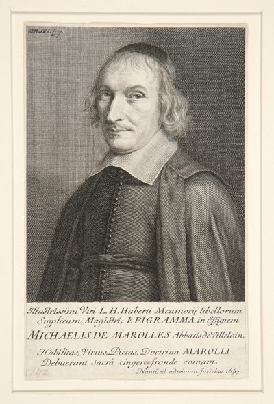Michel de Marolles (1600-1681) von Robert Nanteuil