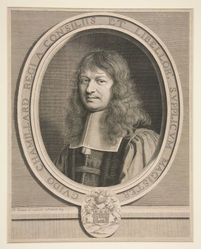 Porträt von Guy Chamillard, Rat des Königs und Leiter des Supplikenwesens von Robert Nanteuil