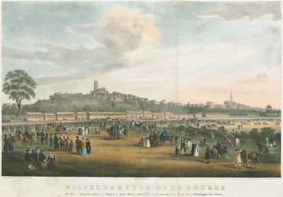 Wolverhampton - Rennbahn: Farbige Lithographie, undatiert [ca. 1826] von Robert Noyes