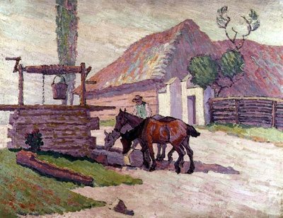 Trinkende Pferde von Robert Polhill Bevan