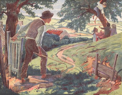 Kinder pflücken Kirschen von Robert Salles