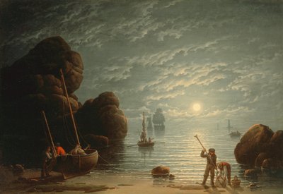 Mondschein-Küstenlandschaft von Robert Salmon
