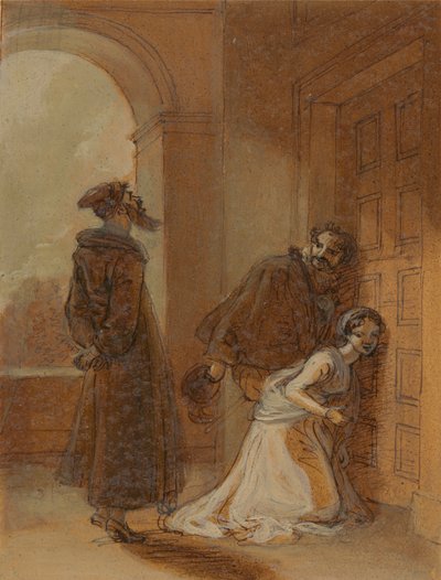 Feste, als Sir Topas, spricht Malvolio an von Robert Smirke