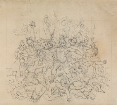 Skizze einer Kampfszene, aus Shakespeares Stück, Titus Andronicus von Robert Smirke