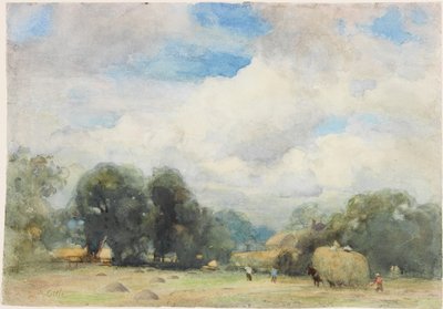 Heuernte in Herefordshire von Robert W. Little