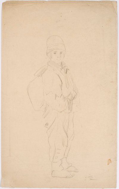 Betteljunge mit Rucksack von Robert Wilhelm Ekman